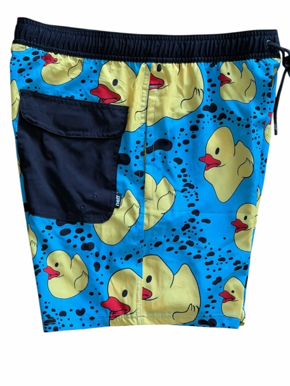 NWT NEFF Ducky Life Swim Trunks Men’s Graphic Print Board Shorts Size L